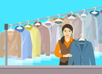 干洗店衣服